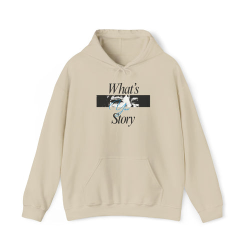 What's My Story Hoodie — Inspirational Minimalist Graphic Sweatshirt
